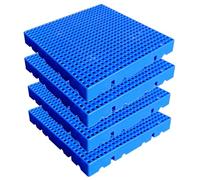 Plastic Pallets for Basement Storage Nestable Lightweight Waterproof Pallet for Basement Garage Supermarket,4PCS