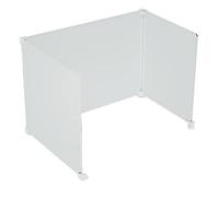 Plastic Partition Screen for Office, Restaurant - White - 45.7 x 31 x 40.9 cm - Privacy Divider, Desk Shield, Social Distancing Barrier, Acrylic Protection