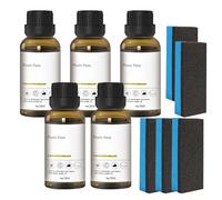 Plastic Parts Crystal Coating Car, 5 Pack 30ml Car Plastic Revitalizing Coating Agent, Car Plastic Restorer Interior, Plastic Parts Refurbish Agent for Car, Plastic Refreshing Coating with Sponge