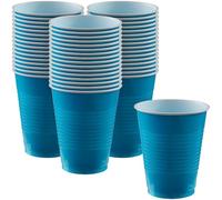 Plastic Party Cups, 40 Pack, 18oz / 532ml, Bright Sky Blue - for Parties, Games, Drinking, BBQs, Beer Pong - Durable, Reusable, Disposable, Recyclable