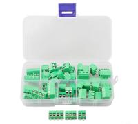 Plastic PCB Mount Terminal Block 50PCS 150V for 6 Plastic(Is green) | High-grade plastic housing, 150V voltage rating, for 6a current capacity, heat and cold resistant