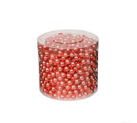 Plastic Pearl Wire Garland 5m Silver Gold Red(Red)