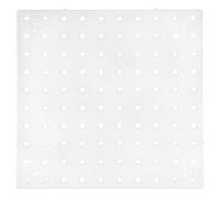 Plastic Pegboard Wall Organizer Panel for Garage Storage and Tools | Wall Mounted Storage System for Workbench, Shop, Kitchen and Bathroom, White Plastic, Simple Stylish Design