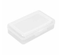 Plastic Pencil Box Large Capacity Double-Deck Pencil Case Stationery Storage Box for Art Craft Items School Office Supplies (Clear)