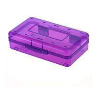 Plastic Pencil Box, Large Capacity Pencil Case with Snap-Tight Lid, Stackable Clear Pen Storage Box in Assorted Color, Crayon Storage Box for Kids, Home, School Office Supplies (C)