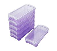 Plastic Pencil Case, Ruler Length Large Utility Storage Box, Clear Color, Multi Purpose Organizer Plastic Pencil Box, Clear Pencil Stationery Case with Hinged Lid and Snap Closure (C)