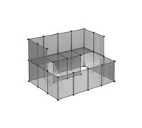 Plastic Pet Fence Cage for Indoor Use, Grey
