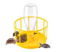 Plastic Pet Reptile Feeder Bowl with 400ml Capacity and Detachable Design for Snakes and Horned Frogs, round Lightweight Water Dispenser Suitable for Home Use