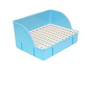 Plastic Pet Toilet with Heightened Chassis Narrow Bottom Net Convenient Cleaning System Scientific Training Guidance Ideal for Rabbits Chinchillas Guinea Pigs Multi-Pet Families