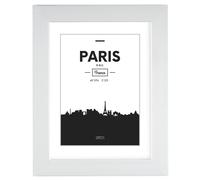 Plastic photo frame "Paris", white, 40 x 50 cm