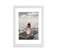 Plastic Photo Frame "Swing", White, 10 x 15 cm