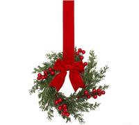 Plastic Pinecone Berry Garland Wreath for Holiday Season Door Wall Window Festive Interior Decoration (A)