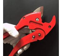 Plastic Pipe Cutter 42mm PVC Pipe Cutters Heavy Duty Pipe Shear Plumbing Tools for Cutting O.D. PEX, PVC, and PPR Plastic Hoses (Red, SA-5501)