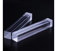 Plastic Pipe， Solid Clear Acrylic Square Rod PMMA Extruded Bar Length 50cm/20in, 2Pcs(15 * 15mm)