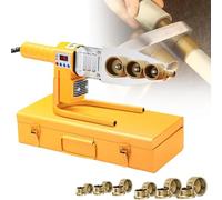 Plastic Pipe Welder Kit, PPR/PE/PB Plastic Pipes Welding Tool Welder Machine, 20/25/32/40/50/63mm with Digital Temp Display & Control 0-320℃, Pipefitter Tools with Iron Case