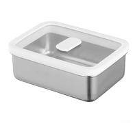 Plastic Pizza Dough Fermentation Box with Transparent Lid, 20x13x8cm Airtight Proofing Container for Bread Making and Food Storage, White(400ml)