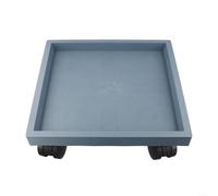 Plastic Plant Caddy With Wheels, Square Rolling Plant Stand With Metal Lockable Caster Wheels, Heavy Duty Mobile Plant Holder Plant Dolly For Indoor Outdoor Garden Decor(interior 32.5cm)