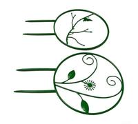 Plastic Plant Climbing Frame 30pcs Green 22.5x37cm Support Set | Sturdy plastic structure for indoor or outdoor use Modular rods offer customizable height Includes butterfly and for