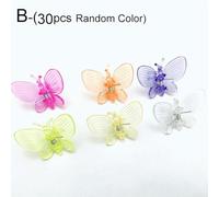 Plastic Plant Clips 30-Pack - Orchid Support Clips & Garden Vine Clips for Flowers, Vines, Vegetables; Butterfly & Design, Indoor/Outdoor Plant Tie Clips(30pcs Butterfly)