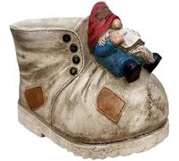 Plastic Plant Pots Large Cowboy Boot Planter | Flower Cowboy Pot | Vintage Boots Container | Resin Gnomes Garden Decor Boots Planter with Hole Charming 2025 (Beige, One Size)