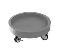 Plastic Plant Roller nd with Rolling Tray for Flower Pots - Round Dolly Trolley Base 50cm Gray - Perfect for Indoor & Outdoor Use Easy li for Houseplants