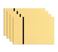 Plastic Plate For Laser Engraving, Set of 4 Double Colour Engraving Sheets, 20 x 30 cm Abs Plastic Sheets Engraving Plate for Laser Engraving Signs, Black on Brushed Gold
