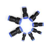 Plastic Pneumatic Fittings, Pneumatic Fittings Fitting Plastic Connector PU PG 4mm 6mmTo 8mm 10mm Air Water Hose Tube Push in Straight Gas Quick Connectors(PG 4-8)