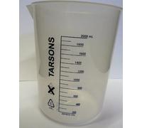 PLASTIC POLYPROPYLENE PP MEASURING BEAKER 2000ML LABORATORY KITCHEN