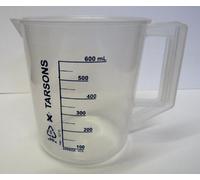 PLASTIC POLYPROPYLENE PP MEASURING BEAKER/JUG WITH HANDLE 500ML LABORATORY KITCHEN