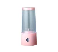 Plastic Portable Blender 4 Blade Electric USB Mini Juicer Blender For Smoothies Ice Blending Juicing 350ml/12.3oz(Pale Red)