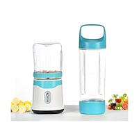 Plastic Portable Blender With Ravel Cup Cordless Portable Juicer Six Blades Blender Cup For Kitchen Office Travel Gym(Donker Blauw)