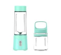 Plastic Portable Blender With Ravel Cup Cordless Portable Juicer Six Blades Blender Cup For Kitchen Office Travel Gym(Blu)