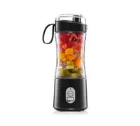 Plastic Portable Blender With Sip Spout Rechargeable Portable Juicer For Smoothies Ice Blending Juicing 380ml/13.3oz(Nero)