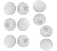 Plastic Pozi Screw Cap Covers 100-Pack White Hinged Push-On Fit Folding Snap Washer Flip Tops for Screw Heads