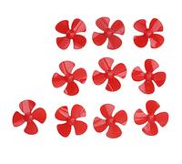 Plastic Propellers, 10Pcs 80mm Diameter XR-149 4 Blades Propeller Lightweight Large Thrust for Craft for DIY Toys(red)