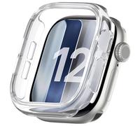 Plastic Protective Case for Apple Watch Series 12 42 mm, Transparent | Half cover, lightweight, shockproof, perfect fit with access to all buttons and ports