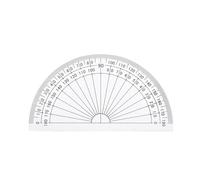 Plastic Protractor Protractor 180 Degrees, 4 Inch and 6 Inch, Clear, 2 Pieces