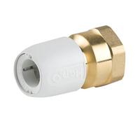 Plastic Push-FIT Adapting Female Coupler 15MM X 1/2", Suitable for Drinking Water, Suitable for Water Systems, Suitable for Hard & Soft Water Areas, 1 in Pack
