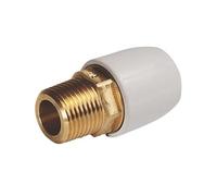 Plastic Push-FIT Adapting Male Coupler 10MM X 1/2", Suitable for Drinking Water, Suitable for Water Systems, Suitable for Hard & Soft Water Areas, 1 in Pack