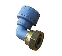 Plastic Push-FIT Angled TAP Connector 15MM X 1/2", Suitable for Drinking Water, Suitable for Water Systems, Suitable for Hard & Soft Water Areas, 1 in Pack