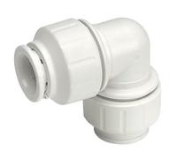 Plastic Push-FIT Equal 90° Elbows 10MM, Suitable for Drinking Water, Suitable for Water Systems, Suitable for Hard & Soft Water Areas, 10 in Pack