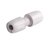 Plastic Push-FIT Equal Coupler 10MM, Suitable for Drinking Water, Suitable for Water Systems, Suitable for Hard & Soft Water Areas, 1 in Pack