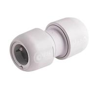 Plastic Push-FIT Equal Coupler 28MM, Suitable for Drinking Water, Suitable for Water Systems, Suitable for Hard & Soft Water Areas, 1 in Pack
