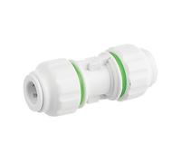Plastic Push-FIT Equal Straight Coupler 10MM, Suitable for Drinking Water, Suitable for Water Systems, Suitable for Hard & Soft Water Areas, 1 in Pack