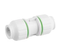 Plastic Push-FIT Equal Straight Coupler 15MM, Suitable for Drinking Water, Suitable for Water Systems, Suitable for Hard & Soft Water Areas, 1 in Pack