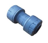 Plastic Push-FIT Equal Straight Coupler 22MM, Suitable for Drinking Water, Suitable for Water Systems, Suitable for Hard & Soft Water Areas, 1 in Pack