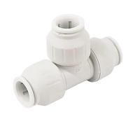Plastic Push-FIT Equal TEE 10MM, Suitable for Drinking Water, Suitable for Water Systems, Suitable for Hard & Soft Water Areas, 1 in Pack