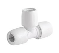 Plastic Push-FIT Equal TEE 15MM, Suitable for Drinking Water, Suitable for Water Systems, Suitable for Hard & Soft Water Areas, 1 in Pack