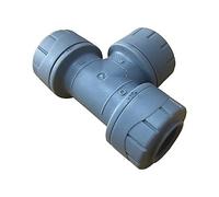 Plastic Push-FIT Equal TEE 22MM, Suitable for Drinking Water, Suitable for Water Systems, Suitable for Hard & Soft Water Areas, 1 in Pack