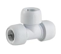 Plastic Push-FIT Equal TEE 28MM, Suitable for Drinking Water, Suitable for Water Systems, Suitable for Hard & Soft Water Areas, 1 in Pack